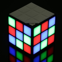 P1 Cube BT Speaker Portable LED RGB Light Wireless Speakers with Microphone Hands-free Function TF Card for iPhone 6S 6S Plus Smartphone