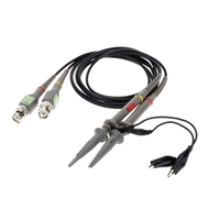 P6100 2Pcs High Precision Oscilloscope Probe 1X 10X 100MHz Alligator Clip Test Probe