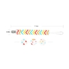 Pacifier Holder Clip Teething Toys Ring Chains Soother Holder Cotton Stainless Steel Clips Set 4 Pack For Baby Infant Girls and Boys Mix Color