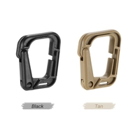 Pack of 10 Multipurpose D-Ring Locking Hanging Hook Link Snap Keychain for Molle Webbing
