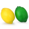 Pack of 12 Realistic Fake Green + Yellow Lemons Artificial Lifelike Fruit Set House Kitchen Decorations Photography Props