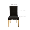 Pack of 2 Spandex Stretch Dining Chair Seat Covers Elastic Removable Washable Ceremony Chair Slipcovers Protectors--Black