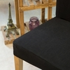 Pack of 2 Spandex Stretch Dining Chair Seat Covers Elastic Removable Washable Ceremony Chair Slipcovers Protectors--Black