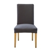 Pack of 2 Spandex Stretch Dining Chair Seat Covers Elastic Removable Washable Ceremony Chair Slipcovers Protectors--Black