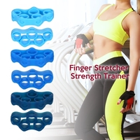 Pack of 6 Silicone Finger Stretcher Hand Resistance Band Finger Strength Trainer Strengtheners for Rock Climbing Fitness Exercise Workout