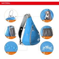 Packable Shoulder Backpack Folding Sling Chest CrossBody Bag Cover Pack Rucksack for Bicycle Sport Hiking Travel Camping Bookbag Men Women