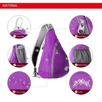 Packable Shoulder Backpack Folding Sling Chest CrossBody Bag Cover Pack Rucksack for Bicycle Sport Hiking Travel Camping Bookbag Men Women