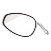 Pair Motorcycle Rear View Mirrors Universal Chrome Oval 10mm Thread