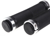 Pair Mountain Bike MTB BMX Bicycle Cycling Double Lock Handlebar Grips Silver