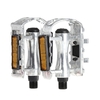 Pair of Bike Bicycle BMX MTB Pedals Flat Platforms Slip-resistant Aluminum Alloy Ball Bearing Light Reflector