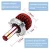 Pair of Car LED Headlight Lamp Bulb H4 HB2 9003 80W 6000K 8000LM Super Bright 4 Sides