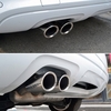 Pair of Car Stainless Steel Exhaust Tail Pipes Muffler Tips for VW Golf Tiguan Passat Touran for BMW 325i 328i