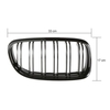 Pair of Gloss Black Car Front Grille Grilles with Double Line for BMW E90 2008-2011