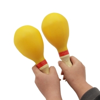 Pair of Maracas Shakers Rattles Sand Hammer Percussion Instrument Musical Toy for Kid Children KTV Party Game