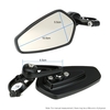 Pair of Motorcycle Universal 7/8" Handle Bar End Rearview Mirror CNC Aluminum 360