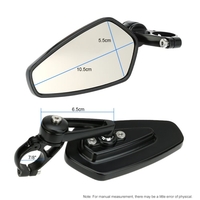 Pair of Motorcycle Universal 7/8" Handle Bar End Rearview Mirror CNC Aluminum 360