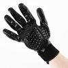 Pair of Pet Grooming Gloves Left Right Enhanced Five Finger Design Gentle De-Shedding Brush for Large Pet Dogs Horses