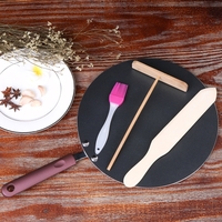 Pancake Pan Crepe Maker Flat Pan Griddle Pan with Spreader & Spatula Crepe Maker Griddle