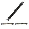 Paracord Bracelet Travel Outdoor Emergency Quick Release Survival Bracelet with Flint Stone Whistle Buckle Bottle Opener