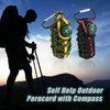 Paracord for Emergency with Compass Self Help Outdoor Camping Hiking Emergency Tool