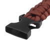 Paracord Parachute Cord Emergency Survival Bracelet Rope with Whistle Buckle Outdoor Camping Brown
