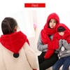 Parenting Style Autumn and Winter Collection Cute Extra Thick and Long Comfortable Warm Female Neck Scarf Hat Gloves Three Pieces in One