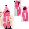 Parenting Style Autumn and Winter Collection Cute Extra Thick and Long Comfortable Warm Female Neck Scarf Hat Gloves Three Pieces in One