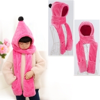 Parenting Style Autumn and Winter Collection Cute Extra Thick and Long Comfortable Warm Female Neck Scarf Hat Gloves Three Pieces in One