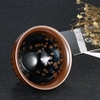 Partridge Feather Tenmoku Tea Cup Jianzhan Tea Cup Mini Tea Bowl Chinese Kungfu Tea Cup Chinese National Arts and Crafts Chawan from Chinese Vintage Style Glaze Teaware