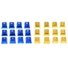 PBT Keycap Double Shot 12 Translucent Backlit Key Cap Metal Color with Key Puller for Mechanical Keyboards Blue