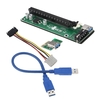 PCI-E 1X to 16X Riser Card USB 3.0 Extender Flexible Cable with SATA 4 Pin IDE Molex Power Cable for Bitcoin Litecoin Miner