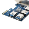 PCI Express Riser Card Extender 1X to 4 PCI-E 16X Slots for Mining Miner ETH BTC 4 in 1 PCIe Riser Adapter Board USB3.0 PCI-e Rabbet Multiplier Card