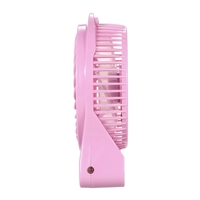 Portable Rechargeable LED Light Fan Mini Desk USB Charging Air Cooler 3 Mode Speed Regulation LED Lighting Function Cooling (Black)