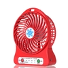 Portable Rechargeable LED Light Fan Mini Desk USB Charging Air Cooler 3 Mode Speed Regulation LED Lighting Function Cooling (Black)