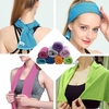 Portable Reusable Heat Relief Instant Cooling Cold Chill Sports Cozy Towel for Running Biking Jogging Gym Gift Royal Blue