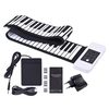Portable Silicon 88 Keys Hand Roll Up Piano Electronic USB Keyboard Built-in Li-ion Battery and Loud Speaker with One Pedal