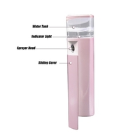 Portable Spray Device Nano Mist Sprayer Mobile Power Bank 2200mAh Handheld Handy Mist Moisturizing Hydrating Facial Steamer Nano Sprayer Skin Face Care Humidifier Hydration Atomizer Instrument