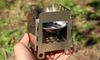 Portable Stainless Steel Lightweight Folding Wood Stove Pocket Alcohol Stove Outdoor Cooking Camping Backpacking
