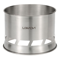 Portable Stainless Steel Lightweight Wood Stove Solidified Alcohol Stove Outdoor Cooking Picnic BBQ Camping