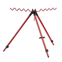 Portable Telescopic Adjustable Fishing Rods Tripod Stand Outdoor Sport Aluminum Alloy Fishing Rod Pole Holder Bracket Mount for Sea Beach Coarse Shore
