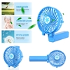 Portable USB 18650 Battery Rechargeable Fan Ventilation Foldable Air Conditioning Fans Foldable Cooler Mini Operated Hand Held Cooling Fan for Outdoor Home (Black)