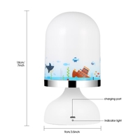 Portable USB Rechargeable Vibration Sensor Baby Room Hanging LED Night Light Nursery Bedroom Lamp Yellow Light