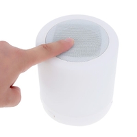 Portable Wireless BT Stereo Speaker with Ring Touch Lamp Three Light Modes Hands-free Call TF Card Slot for Living Room Office Outdoor
