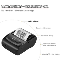POS-5802LN Portale Mini 58mm 1 to 8 BT USB Thermal Printer Receipt Bill Ticket POS Printing