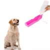 Potable Pet Dog Cat Water Feeding Drink Bottle Dispenser 500ml Pink