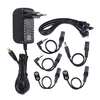 Power Supply Adapter 9V DC 2000mA for Guitar Bass Effect with 8 Way Daisy Chain Splitter Lead Chord Cable / 2pcs Battery Clip Converter / 2pcs 3.5mm Convector / 1pcs Reverse Polarity Cable