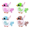 Powerful Suction Cartoon Bird Toothbrush Storage Rack Toothbrush Little Birdy Toothbrush Toothpaste Plastic Holder