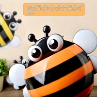 Powerful Suction Cartoon Cute Honeybee Toothbrush Storage Rack Toothbrush Toothpaste Plastic Holder