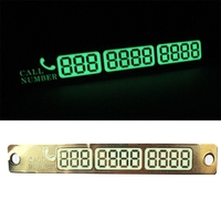 Practical Car Luminous Parking Stickers Bright Temporary Parking Card With Suckers And Phone Number Card Plate