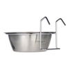 Practical Stainless Steel Hanging Pet Dog Cat Cage Bowl Kennel Coop Cup Bowl for Dog Bird Rabbit